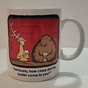 Off the Leash Coffee Mug "Seriously,  How Close Did The Bullet Come To You"